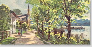 Ambach: Seeuferstraße mit Kapelle