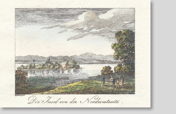 Westenrieder Postkarten (04), Die Insel von der Nordwestseite